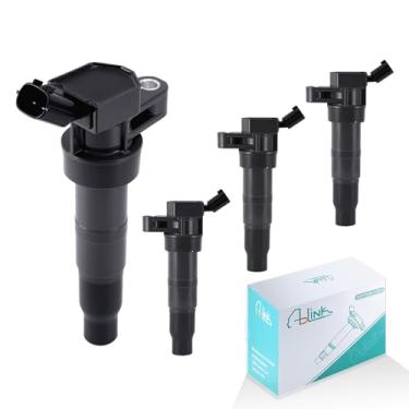 Imagem de AULINK Pacote De Bobina Ignição 4 Pcs Uf611 Para Kia Forte Koup Rondo Optima Sorento Sportage Borrego K900, Hyundai Genesis Coupe Santa Fe Sport Tucson Equus 2.0L 2.4L 4.6L 5.0L C1667 C1669