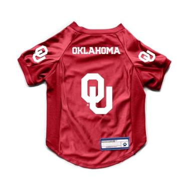 Imagem de Littlearth Camiseta elástica NCAA Oklahoma Sooners para animais de estimação, cor do time, grande