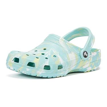 Imagem de Sandália Classic Marbled, Crocs, Adulto Unissex, Pure Water/Multi, 36