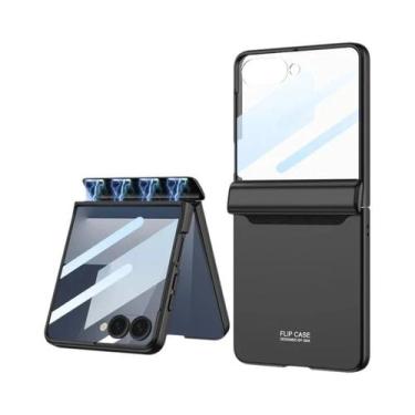 Imagem de Capa Magnética Rígida Para Samsung Galaxy Z Flip 7 6 5G Com Protetor D