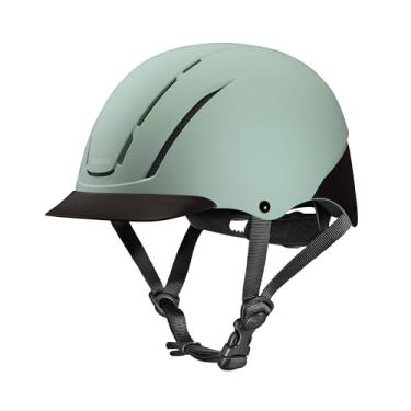 Imagem de Troxel Spirit Capacete de equitação de cobertura total, design ajustável de perfil baixo, equipamento de segurança para equitação, grande (7-3/8-7-3/4), Mint Duratec