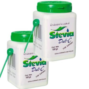 Imagem de Kit 2x Adoçante Stevia Dul-C 100g em pó Natural Importado