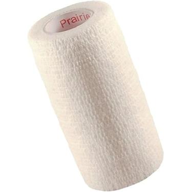 Imagem de Kit 3 Bandagem Elástica Auto Adesiva 10cm x 4,5m - Faixa Atadura Pet Tatuagem Academia Cor Branco