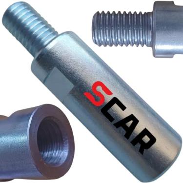 Imagem de Adaptador Prolongador M14, 8cm, para Politriz e Esmerilhadeira, com Encaixe Chave 19, Rosca Interna e Externa