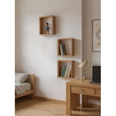 Imagem de Kit de 3 Nichos 30cm Mdf Freijo - On Móveis