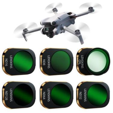 Imagem de Conjunto de filtros LENSKINS ND e CPL para DJI Mini 4 Pro, pacote com 