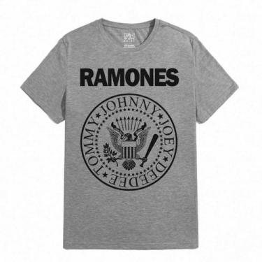 Imagem de Camiseta masculina unissex DTF Ramones 320, manga curta, American Mod 