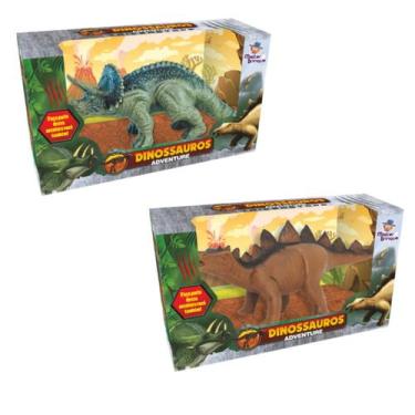 Imagem de Dinossauros Adventure Triceratops Ou Estegossauro - Mister Brinquedo