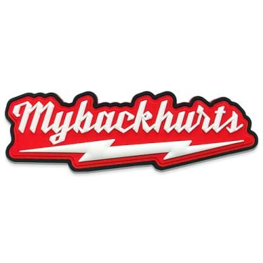 Imagem de Patch de PVC My Back Hurts - Remendos engraçados que brilham no escuro, remendo de moral tático militar com fecho de , adesivos fofos para mochilas, uniformes militares, jeans, jaquetas, coletes