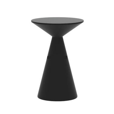 Imagem de Mesa de centro de design simples redonda sala de estar mesa de centro de luxo conjunto de mesa de jantar moderna sala de estar preto mesa central baixa quarto móveis de metal mesa lateral minimalista