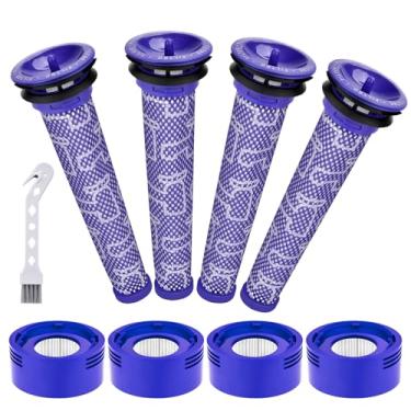 Imagem de Anicell Filtro de substituição V8 V7 para aspirador de pó sem fio Dyso.n V8 Animal V8 Absolute V8 Motorhead SV10 V7 animal, 4 filtros HEPA + 4 pré-filtros, peças # 967478-01 e 965661-01