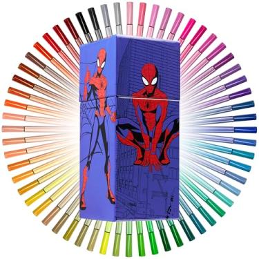 Imagem de Marvel Spiderman Coloring Pens for Kids, Markers 60 Pcs Felt Tip Pens for Drawing Doodling Assorted Colors, Boys Gifts