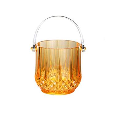 Imagem de P9IDEDFH Balde de gelo portátil acrílico pequeno balde de gelo bar festa cerveja bebida balde restaurante champanhe balde de gelo casa lanche doces armazenamento balde balde de gelo para festas