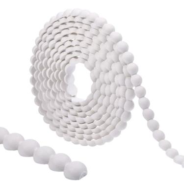 Imagem de FREEBLOSS Acabamento de parede de pérola de 6 m, acabamento de parede flexível, descasque e cole para paredes, acabamentos de parede decorativos para banheiro, espelho, borda, borda, branca