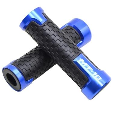 Imagem de GRJQRKHZ Punhos de guidão de motocicleta para Y&amaha Mt-10 2016-2018 Extremidades do punho do guidão da motocicleta Acessórios de liga de alumínio, azul