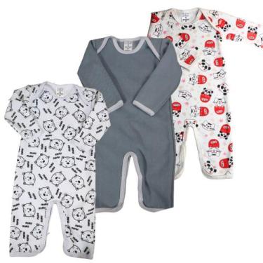 Imagem de MACACAO flanelado bebe moletom confortavel quentinho menino menina cor