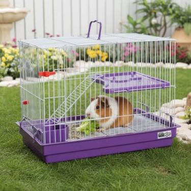 Imagem de Gaiola para Roedores Pequenos, Coelho, Chinchila, Porquinho da Índia, com Escada e Bandeja Removível, Lilás