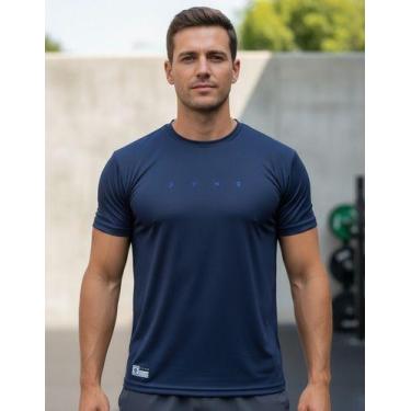 Imagem de Camiseta Térmica Academia Dry Fit, Poliamida Uv - Fyne Fit, Azul, Mari