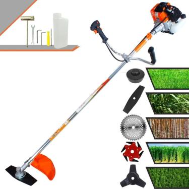 Imagem de Roçadeira Multifuncional Vulcan VR430-S À Gasolina Motor 2 Tempos 43cc 1,7HP 10.000rpm Ideal Para Todos os Tipos de Trabalhos Com 5 Opções de Cortes