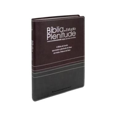 Imagem de Bíblia de Estudo Plenitude  ARC  Com Índice  Bordô e Chumbo - SBB