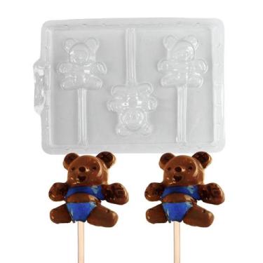 Imagem de 10 Formas Simples Pirulito Ursinho Fofo Aniversario Chá Bebe - San Fel