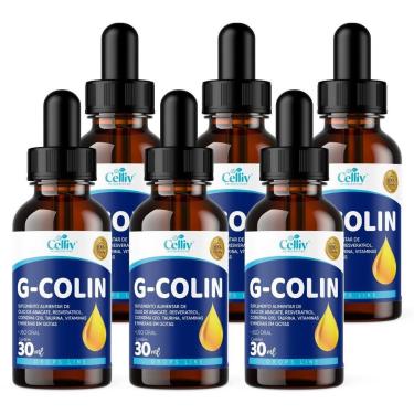 Imagem de Kit Com 6 - G-Colin (Óleo de Abacate + Resveratrol + Coenzima Q10 + Taurina) 30ml Celliv-Unissex