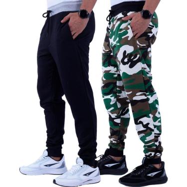 Imagem de Kit 2 Calças Masculina MXD Conceito Moletom Slim Fit Cores Cor:;Tamanho:GG;Gênero:Masculino-Masculino