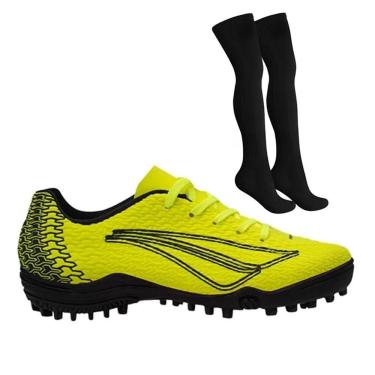 Imagem de Kit Chuteira Society Penalty Bravo XXII Kids + Meião