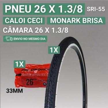 Imagem de Pneu Aro 26 x 1.3 8 SRI 55 Greenstone,  1 Pneu +1 Câmara Veloforce Sch