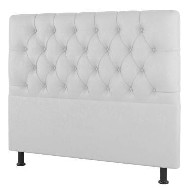 Imagem de Cabeceira Cama Box Casal Nice 140cm Sintético Branco - Desk Design