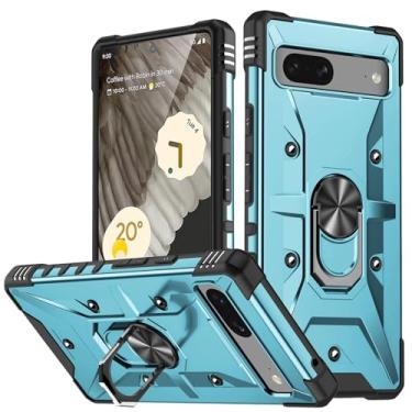Imagem de SORAKA Capa para Google Pixel 7 com suporte para anel,PC rígido e TPU macio,proteção dupla 2 em 1,compatível com suportes magnéticos para carros