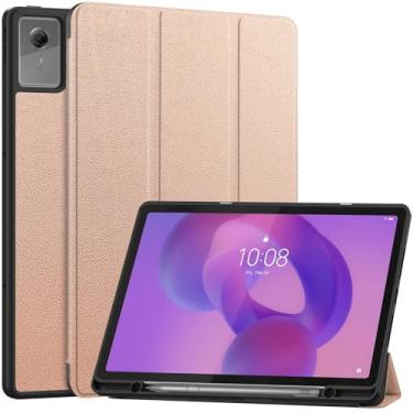 Imagem de DWaybox Capa para Lenovo Idea Tab Plus 12,1 polegadas modelo 2025, capa protetora à prova de choque com suporte, compartimento para caneta integrado e despertar/hibernar automaticamente, capa