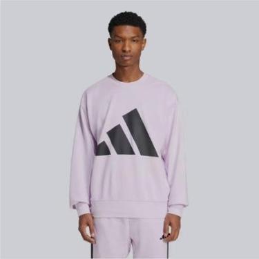 Imagem de Moletom Adidas Essentials Big Logo Lilás e Preto-Masculino