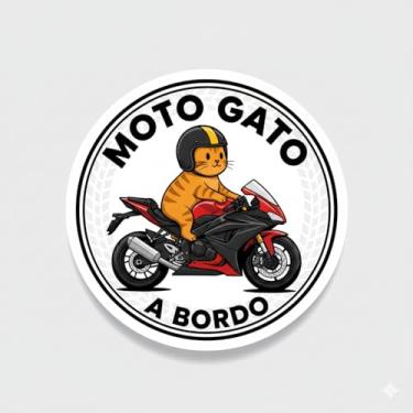 Imagem de Adesivo Decorativo para Carro e Moto, Modelo Gatinho (Adesivo)