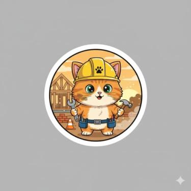 Imagem de Adesivo Decorativo para Carro e Moto, Modelo Gatinho (Adesivo36)