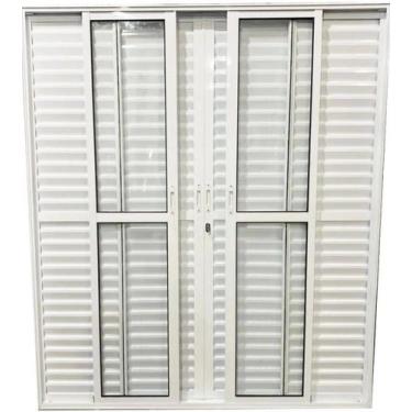 Imagem de Porta de Aluminio Balcão 6 Folhas Com Fechadura Linha Premium - Anchie