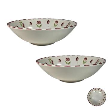 Imagem de Conjunto Tigelas Bowls Café Da Manhã Cumbuca Salada De Frutas Cozinha Estilizada 2 Unidades (Cereja)