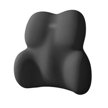 Imagem de Zialofi Travesseiro de apoio lombar para cadeira, ergonômico, confortável, almofada para costas, para cadeira de escritório para descanso, assentos de carro, Preto