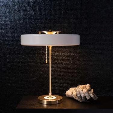 Imagem de Luminária de mesa contemporânea LED vintage criativa e moderna para cabeceira, escrivaninha, ideal para decoração de sala de estar e quarto (Estilo E)