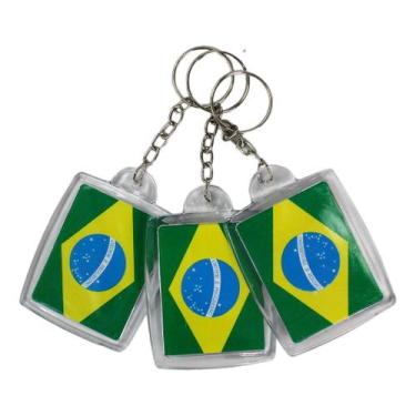 Imagem de Chaveiro Brasil Lembrancinha 60 Unidades 3x4cm Personalizado