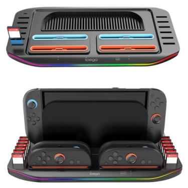 Imagem de Base LED RGB Multifuncional Para Nintendo Switch 2 Suporte Carregador 