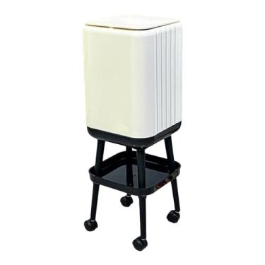Imagem de FytStycale Lixeira com Pés, Lixeira com Prateleira, Lixeira para Casa, Escritório, Sala de Estar, Quarto E Cozinha, com tampa da roda