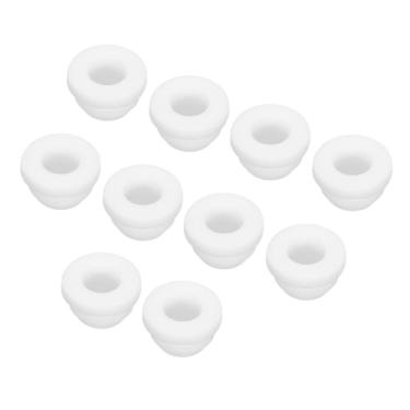 Imagem de 20 peças de encaixe de borracha de silicone com ilhós diâmetro 8,5 mm ID 6 mm largura ranhura estreita 2 mm vedação anti-arranhões mangas para cabos de caixa elétrica branco