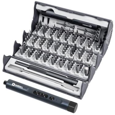Imagem de Chave de fenda elétrica, mini chave de fenda elétrica HARDELL de 4 V com 123 acessórios de chave de fenda elétrica, máx. 0,4 N.m, 350 mAh, hexagonal, kit de ferramentas de reparo de precisão para