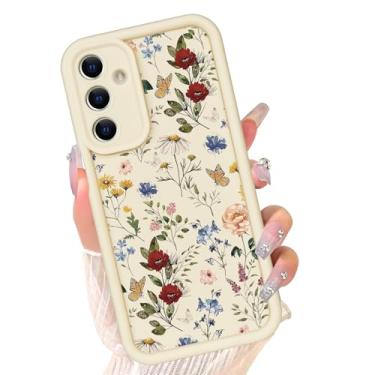 Imagem de xoniery Capa compatível com Samsung Galaxy A16 5G, silicone floral fofo, proteção à prova de choque para idosos e antiarranhões para mulheres e meninas - flor colorida
