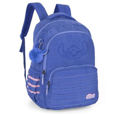 Imagem de Mochila Costas 18 Disney Stitch Bordado Azul Luxcel