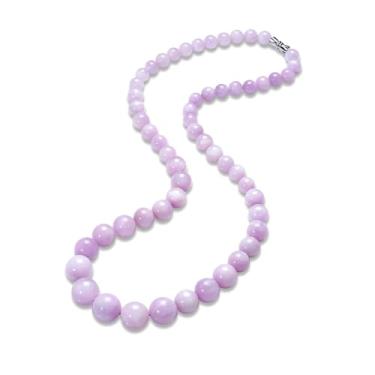 Imagem de Elegante colar de pérolas de lavanda com contas de pedra natural Nacklace delicado pastel roxo joia moderna para mulheres, 1 unidade/pacote