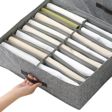 Imagem de Caixa Organizadora Dobrável em TNT, Cinza, 38x38x20cm, com Zíper e Alça, para Roupas e Acessórios, Base Estruturada, Anti-poeira