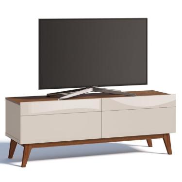 Imagem de Rack Classic 146cm 2 Gavetas Off White Freijó Imcal