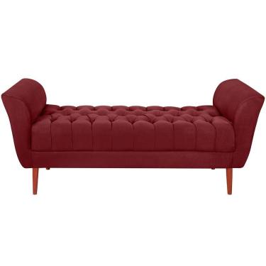 Imagem de Recamier Grecia 150cm Suede Vermelho Escuro Mpassos Vermelho Escuro